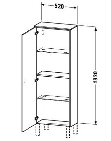 Bản vẽ Tủ Để Đồ Nhà Vệ Sinh Duravit BR1301L1021