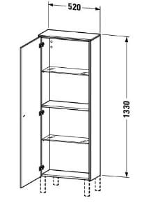 Bản vẽ Tủ Để Đồ Nhà Vệ Sinh Duravit BR1301L1022
