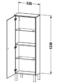 Bản vẽ Tủ Để Đồ Nhà Vệ Sinh Duravit BR1301L1030