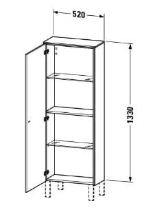 Bản vẽ Tủ Để Đồ Nhà Vệ Sinh Duravit BR1301L1035