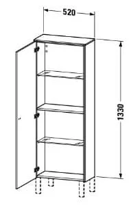 Bản vẽ Tủ Để Đồ Nhà Vệ Sinh Duravit BR1301L1043