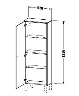 Tủ Để Đồ Nhà Vệ Sinh Duravit BR1301L1049