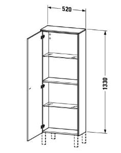 Bản vẽ Tủ Để Đồ Nhà Vệ Sinh Duravit BR1301L1079