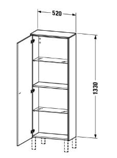 Bản vẽ Tủ Để Đồ Nhà Vệ Sinh Duravit BR1301L1091