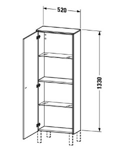 Bản vẽ Tủ Để Đồ Nhà Vệ Sinh Duravit BR1301L2222