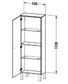 Bản vẽ Tủ Để Đồ Nhà Vệ Sinh Duravit BR1301L9191