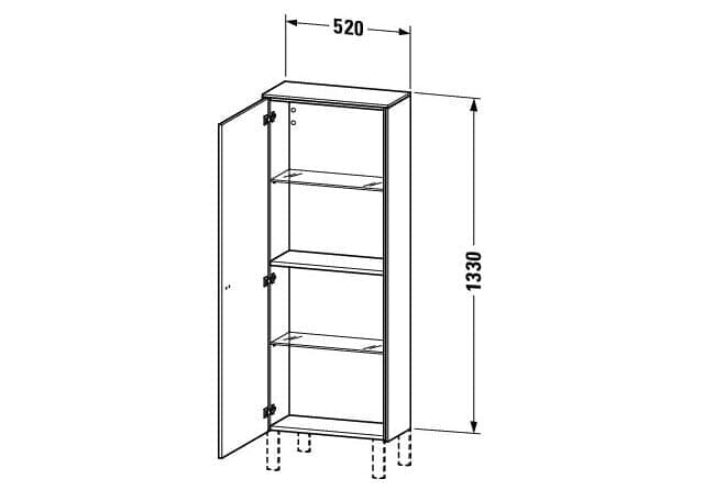 Bản vẽ Tủ Để Đồ Nhà Vệ Sinh Duravit BR1301R1022