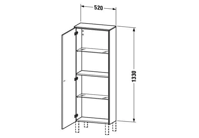 Bản vẽ Tủ Để Đồ Nhà Vệ Sinh Duravit BR1301R1022