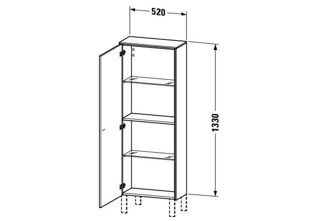 Bản vẽ Tủ Để Đồ Nhà Vệ Sinh Duravit BR1301R1049