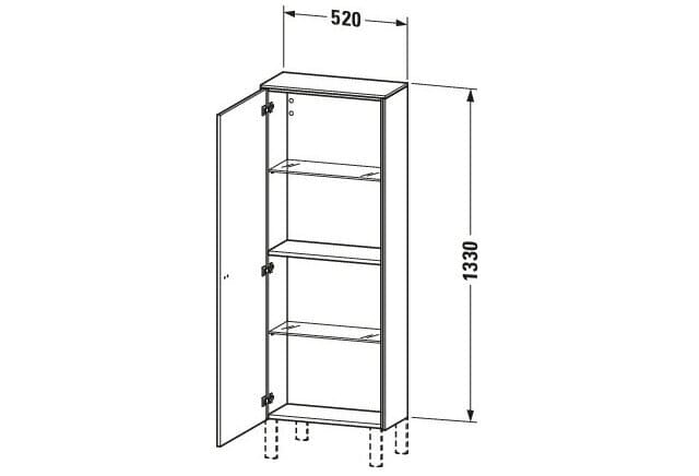 Bản vẽ Tủ Để Đồ Nhà Vệ Sinh Duravit BR1301R1053