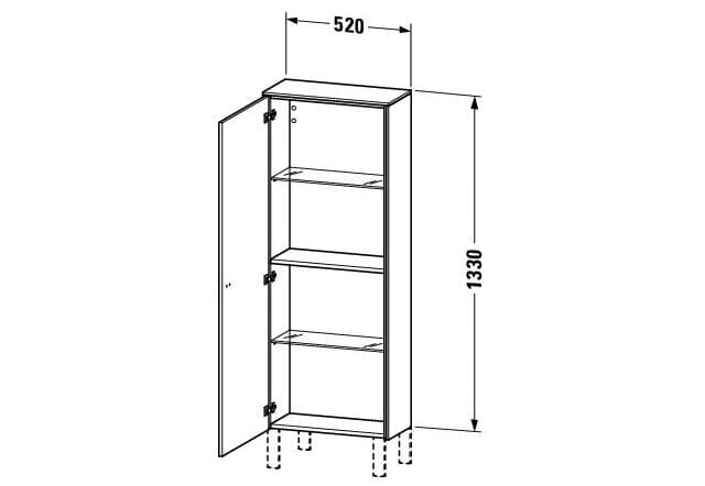 Bản vẽ Tủ Để Đồ Nhà Vệ Sinh Duravit BR1301R2222