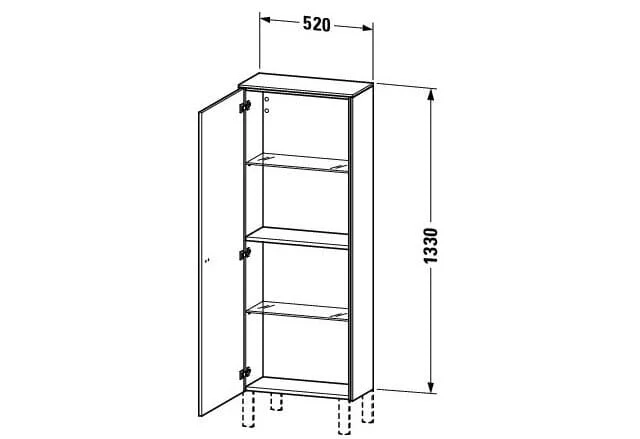 Tủ Để Đồ Nhà Vệ Sinh Duravit BR1301R9191