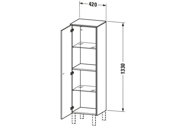 Bản vẽ Tủ Để Đồ Nhà Vệ Sinh Duravit BR1310L1021
