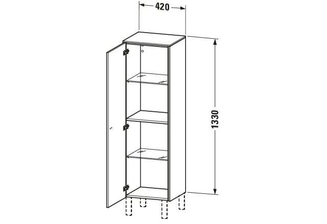 Bản vẽ Tủ Để Đồ Nhà Vệ Sinh Duravit BR1310L1030