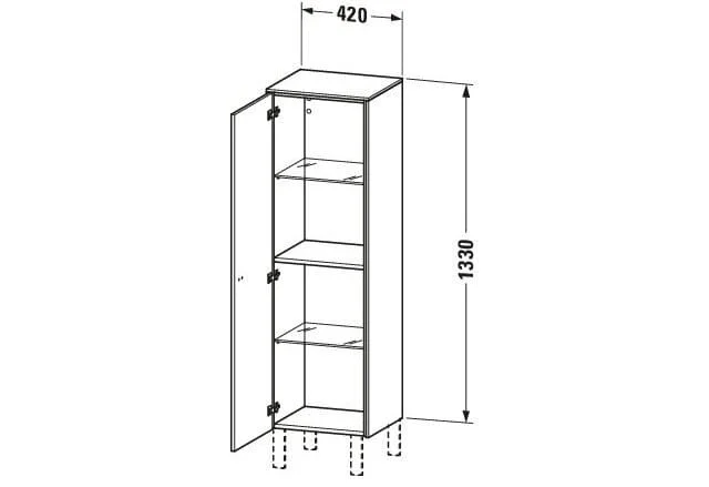 Bản vẽ Tủ Để Đồ Nhà Vệ Sinh Duravit BR1310L1030
