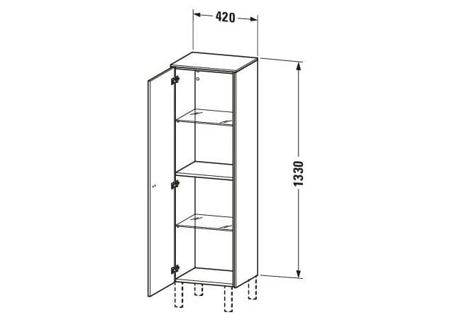 Bản vẽ Tủ Để Đồ Nhà Vệ Sinh Duravit BR1310L2222