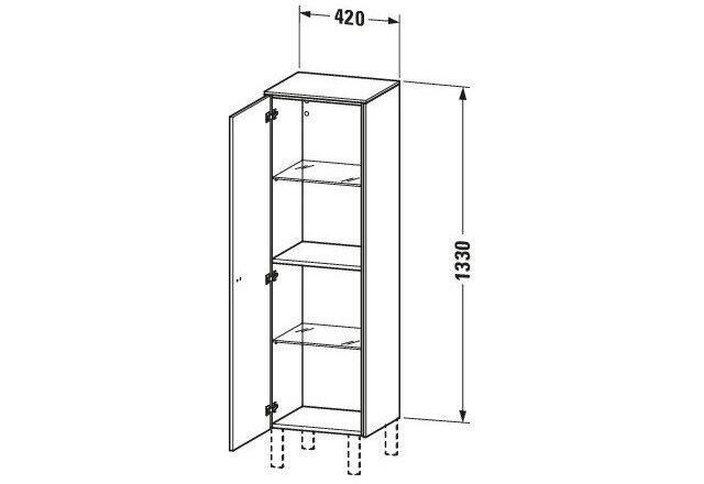 Bản vẽ Tủ Để Đồ Nhà Vệ Sinh Duravit BR1310L4949