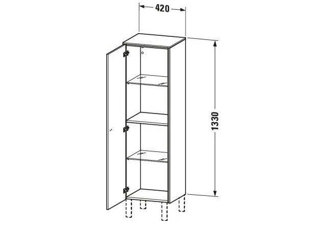 Bản vẽ Tủ Để Đồ Nhà Vệ Sinh Duravit BR1310L4949