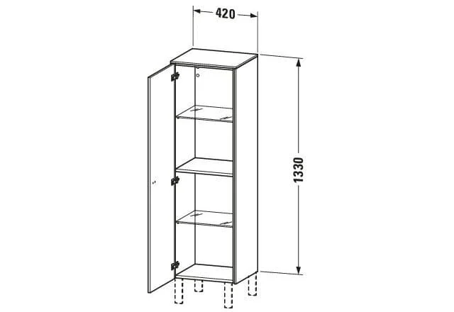 Bản vẽ Tủ Để Đồ Nhà Vệ Sinh Duravit BR1310R1016
