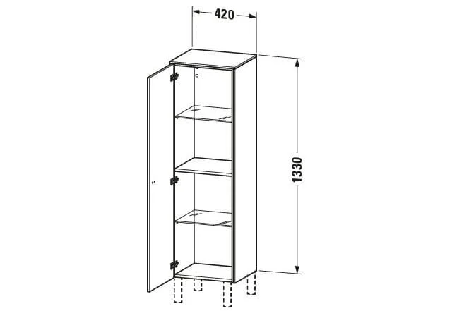 Bản vẽ Tủ Để Đồ Nhà Vệ Sinh Duravit BR1310R1030