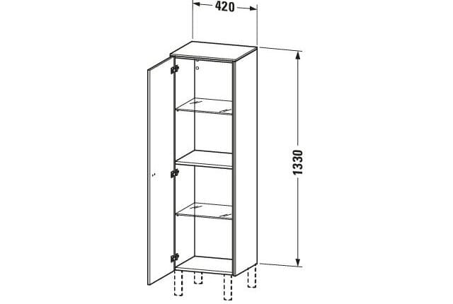 Tủ Để Đồ Nhà Vệ Sinh Duravit BR1310R1035