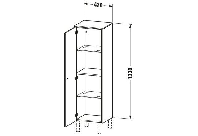 Bản vẽ Tủ Để Đồ Nhà Vệ Sinh Duravit BR1310R1043