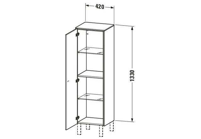 Bản vẽ Tủ Để Đồ Nhà Vệ Sinh Duravit BR1310R1079