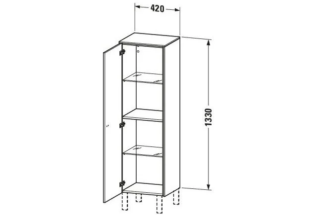 Bản vẽ Tủ Để Đồ Nhà Vệ Sinh Duravit BR1310R1818