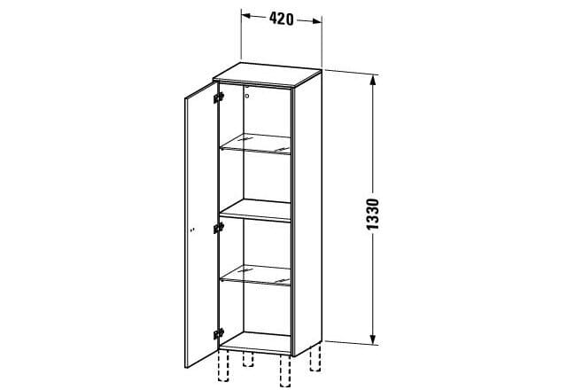Bản vẽ Tủ Để Đồ Nhà Vệ Sinh Duravit BR1310R4949