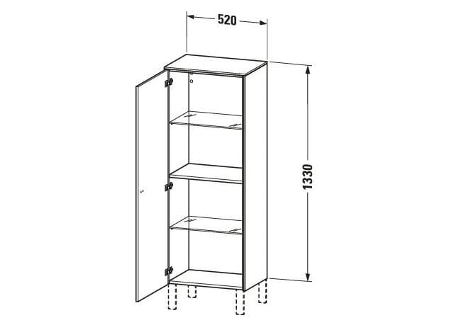 Bản vẽ Tủ Để Đồ Nhà Vệ Sinh Duravit BR1311L4343