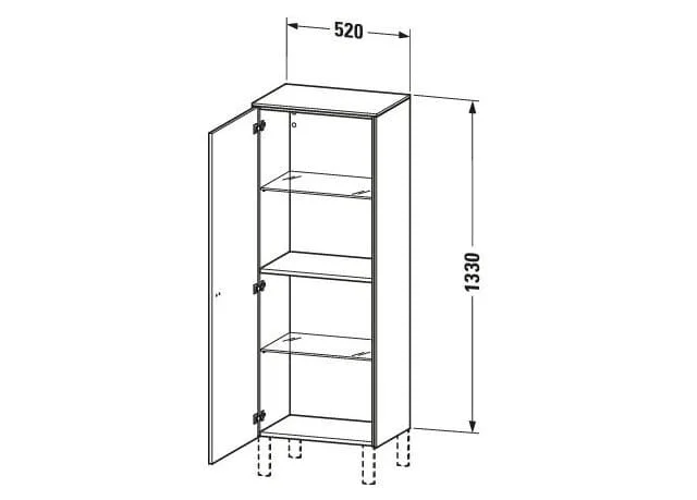 Bản vẽ Tủ Để Đồ Nhà Vệ Sinh Duravit BR1311L4343