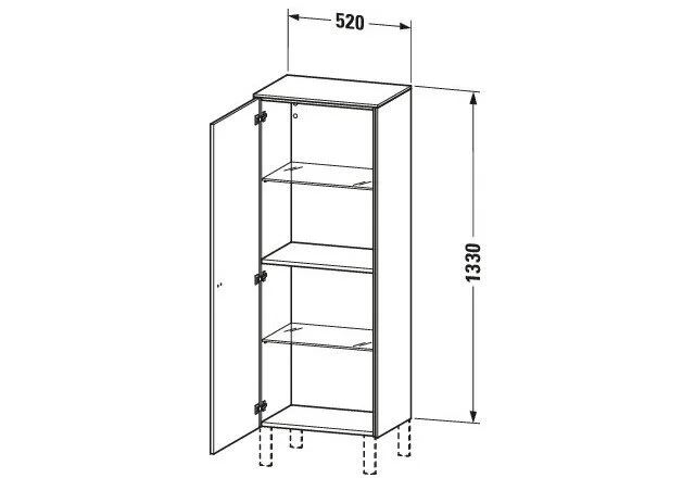 Bản vẽ Tủ Để Đồ Nhà Vệ Sinh Duravit BR1311L9191