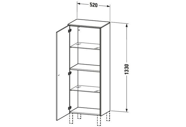 Bản vẽ Tủ Để Đồ Nhà Vệ Sinh Duravit BR1311R1016