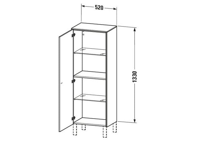 Bản vẽ Tủ Để Đồ Nhà Vệ Sinh Duravit BR1311R1030