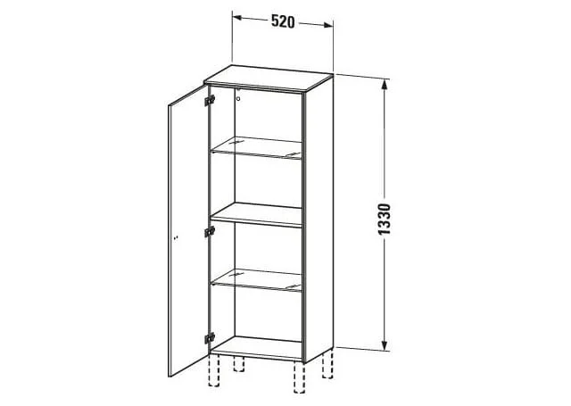Bản vẽ Tủ Để Đồ Nhà Vệ Sinh Duravit BR1311R1030