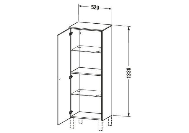 Bản vẽ Tủ Để Đồ Nhà Vệ Sinh Duravit BR1311R1035