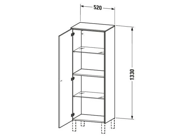 Bản vẽ Tủ Để Đồ Nhà Vệ Sinh Duravit BR1311R1035