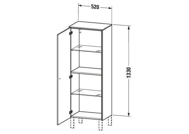 Bản vẽ Tủ Để Đồ Nhà Vệ Sinh Duravit BR1311R1043