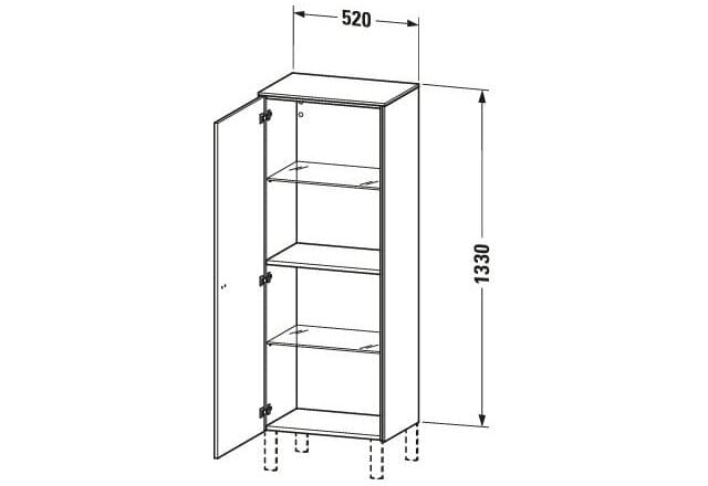 Bản vẽ Tủ Để Đồ Nhà Vệ Sinh Duravit BR1311R1053