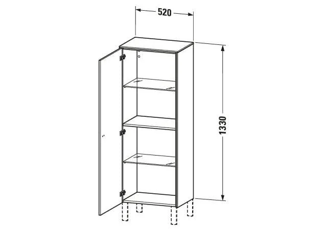 Bản vẽ Tủ Để Đồ Nhà Vệ Sinh Duravit BR1311R1091
