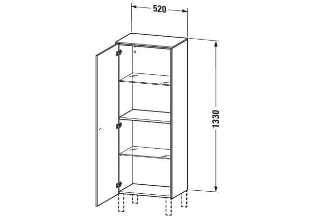 Bản vẽ Tủ Để Đồ Nhà Vệ Sinh Duravit BR1311R2222