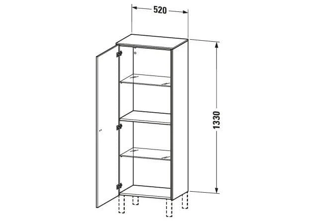 Bản vẽ Tủ Để Đồ Nhà Vệ Sinh Duravit BR1311R9191
