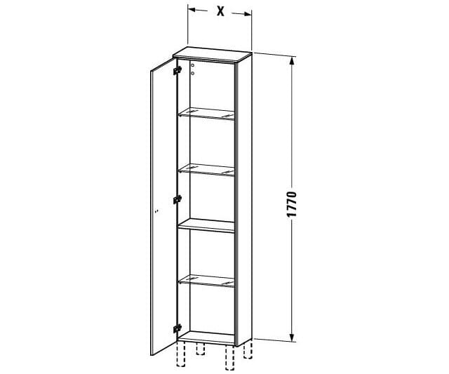 Bản Vẽ Tủ Để Đồ Nhà Vệ Sinh Duravit BR1320L1030