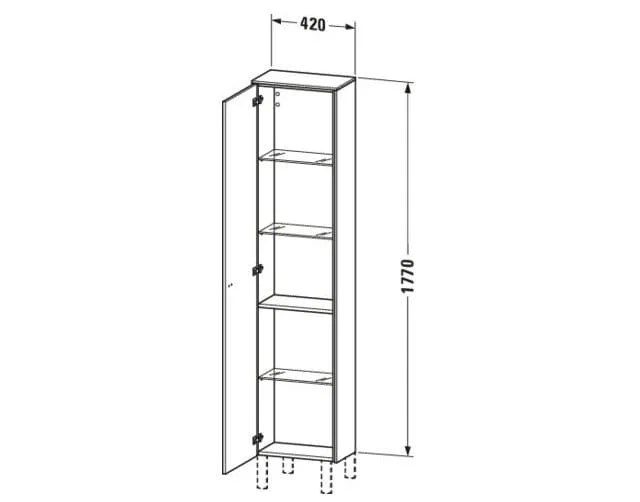 Bản vẽ Tủ Để Đồ Nhà Vệ Sinh Duravit BR1320L1053