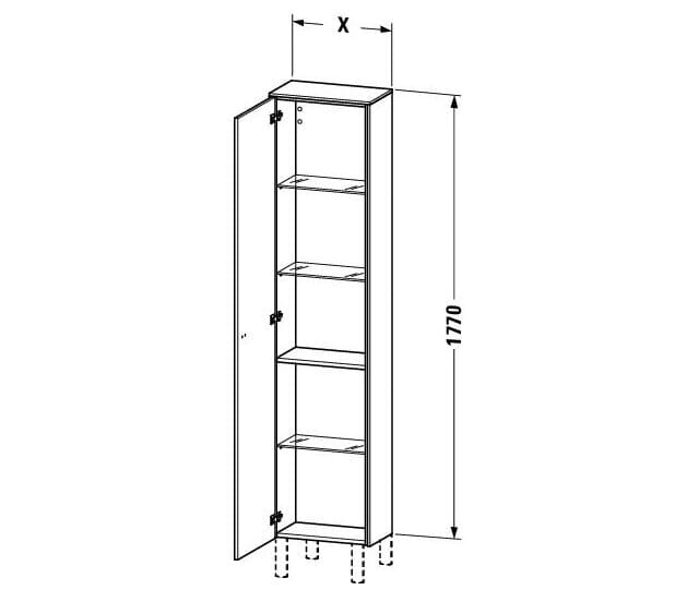 Bản vẽ Tủ Để Đồ Nhà Vệ Sinh Duravit BR1320L4949