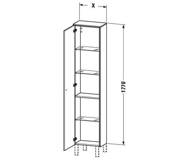 Bản vẽ Tủ Để Đồ Nhà Vệ Sinh Duravit BR1320L9191