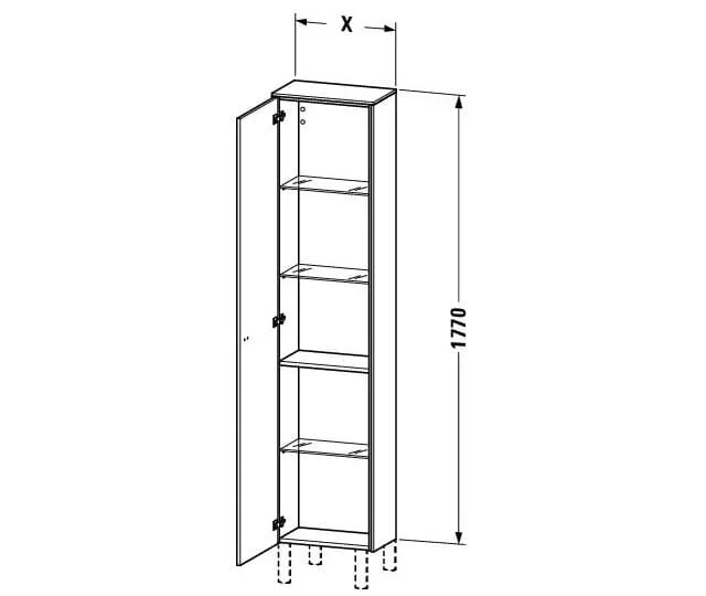 Bản vẽ Tủ Để Đồ Nhà Vệ Sinh Duravit BR1320R0707