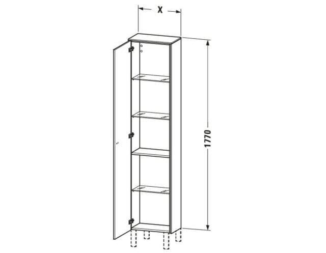 Bản vẽ Tủ Để Đồ Nhà Vệ Sinh Duravit BR1320R1030