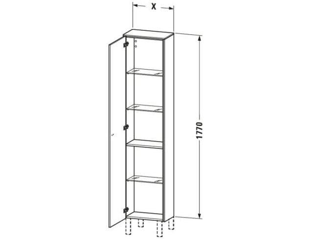 Bản vẽ Tủ Để Đồ Nhà Vệ Sinh Duravit BR1320R1035