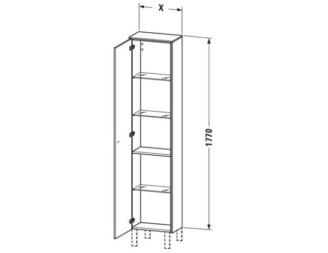 Bản vẽ Tủ Để Đồ Nhà Vệ Sinh Duravit BR1320R1043